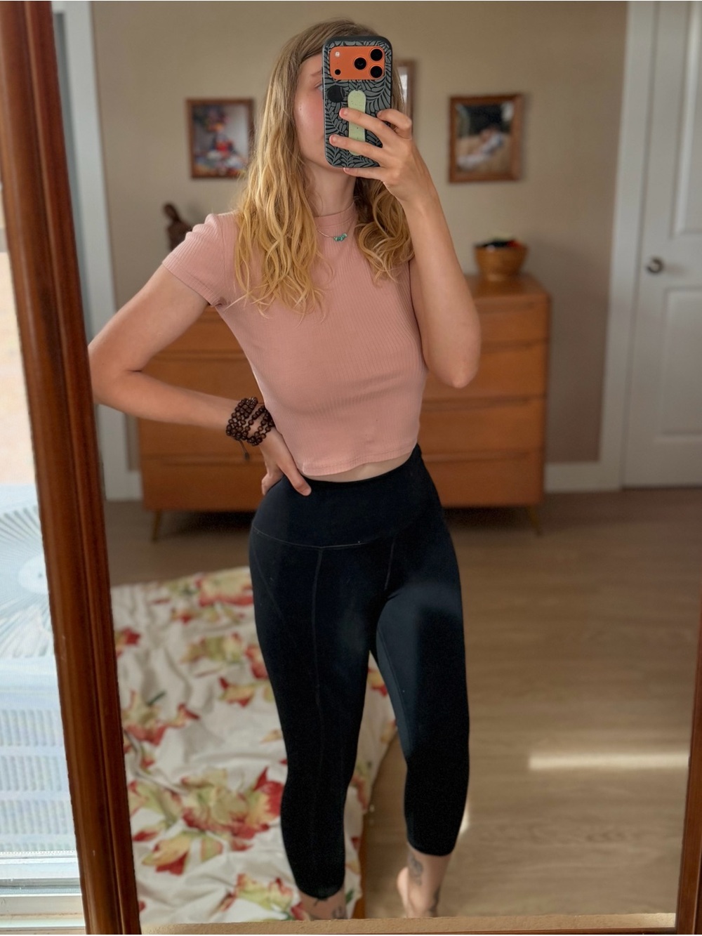 Girlfriend Collective Black Cropped Leggings